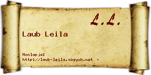 Laub Leila névjegykártya